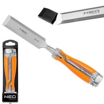 NEO 37-932 ДОЛОТО 32 ММ CRV ДВУХКОМПОНЕНТНАЯ РУКОЯТКА