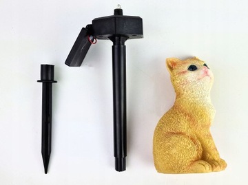 СОЛНЕЧНАЯ ЛАМПА CAT, ПОДКЛЮЧЕННАЯ В СВЕТОДИОДНУЮ САДОВУЮ ЛАМПУ, ДЕКОРАТИВНАЯ, ДАТЧИК СУМЕРКИ