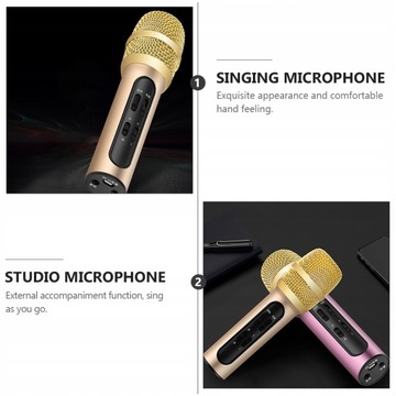 1 Zestaw mikrofonu śpiewu Handheld USB Charging