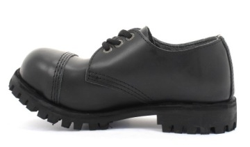 ЧЕРНЫЕ СТАЛЬНЫЕ БОТИНКИ БЕЗ ОБОДОВ С 3 ОТВЕРСТИЯМИ 101/BO/B 40