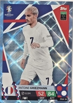 EURO 2024 TOPPS MATCH ATTAX CRYSTAL FRA 18 ANTOINE GRIEZMANN FRANCJA