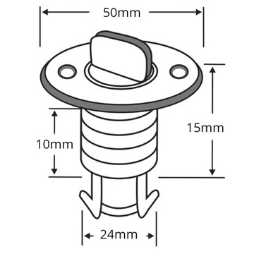 KOREK SPUSTOWY DO ŁODZI - 04685