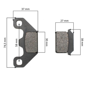 Klocki hamulcowe tył cross 110 125 Xmotos XB27