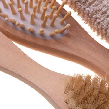 Подарочная корзина, набор мочалок для СПА, массажный подарок - 4 предмета