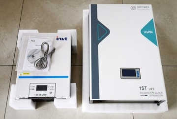 ZESTAW MAGAZYN ENERGII LiFePO4 5kW 51,2V 100Ah FALOWNIK OFF-GRID *PROMOCJA*