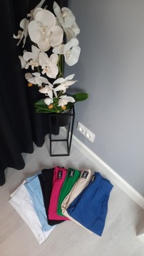 Воздушные брюки, 95% хлопок, завышенная талия, РАЗНЫЕ ЦВЕТА L _40