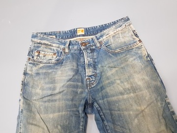 HUGO BOSS Orange25 Regular Fit wycierane jeansy 33/34 pas 84