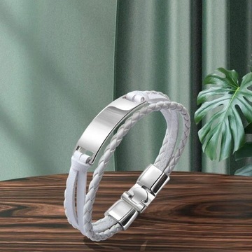Веревочный браслет из искусственной кожи