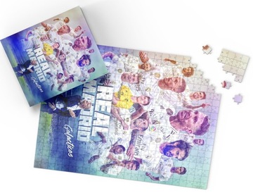 PUZZLE - PIŁKA REAL MADRYT - PREZENT NA ŚWIĘTA WZORY - 70el + PUDEŁKO