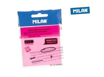 KARTECZKI SAMOPRZYLEPNE 76X76 /50K FLUO RÓŻ MILAN