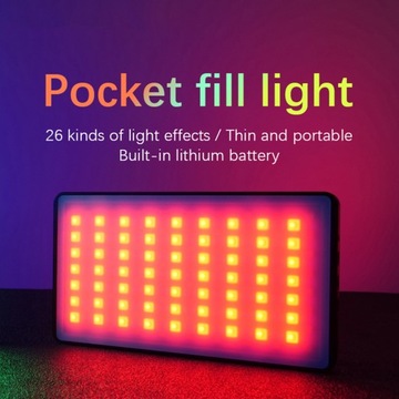 Светодиодная видеолампа Andoer Y140 RGB перезаряжаемая