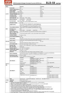 Блок питания для LED SLIM Mean Well SLD-50-24 50Вт 24В 2.1А