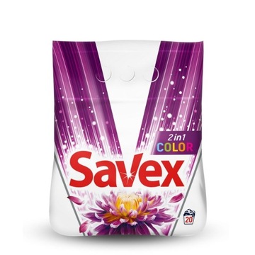 Savex Стиральный/стиральный порошок 2 кг 2в1 цвет