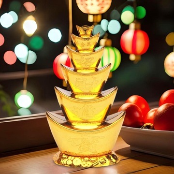 Статуя-сокровищница, декор весеннего фестиваля 2024 года для гостиной, 6-уровневый Wle