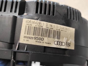 AUDI A4 B6 CABRIO 02- 1.8T PŘÍSTROJOVÁ DESKA BUDÍKY 8H0920950D UK GB