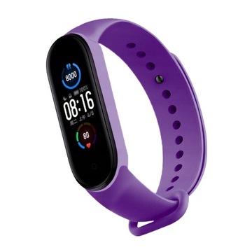 OPASKA DO XIAOMI MI BAND 5 6 7 PASEK BRANSOLETKA CIEMNOFIOLETOWA KOLORY