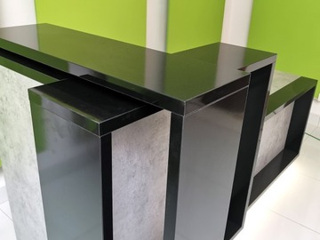 Современная стойка ресепшн R46 250x80см LED