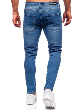 SPODNIE JEANSOWE MĘSKIE SLIM FIT GRANATOWE 6469 DENLEY_38/2XL