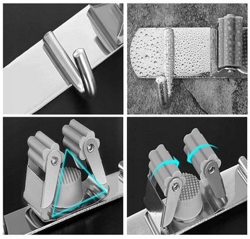 WIESZAK UCHWYT NA SZCZOTKI MIOTŁY MOPY I ŚCIERKI 56cm