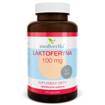 Laktoferyna 100 mg Medverita 120 kapsułek