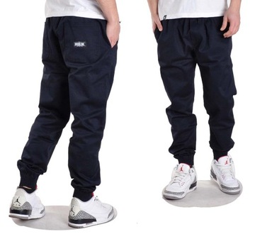 Spodnie 3XL Bossline Casual joggery granat XXXL