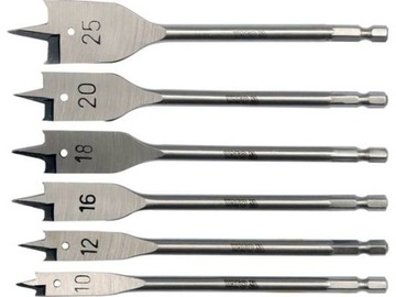 ZESTAW WIERTEŁ ŁOPATKOWYCH 6SZT. 10-25MM YATO