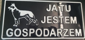 ПРЕДУПРЕЖДЕНИЕ ДЛЯ ДОСКИ, СОБАКА, Я ЗДЕСЬ ХОЗЯИН