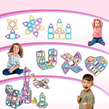 МАГНИТНЫЕ БЛОКИ ИГРУШКИ МАГНИТНЫЕ ПЛАСТИНЫ КОНСТРУКЦИОННЫЕ БЛОКИ 40 ШТ.
