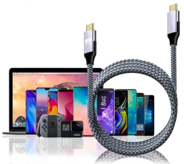 Кабель USB-C - USB-C Thunderbolt 3 4 100 Вт 4K 60 Гц AV 2 м для Macbook Pro Air