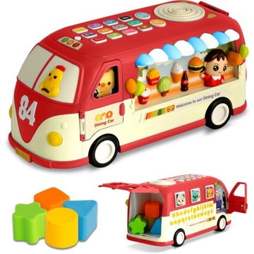 AUTOBUS INTERAKTYWNY DLA DZIECI ZABAWKA EDUKACYJNA