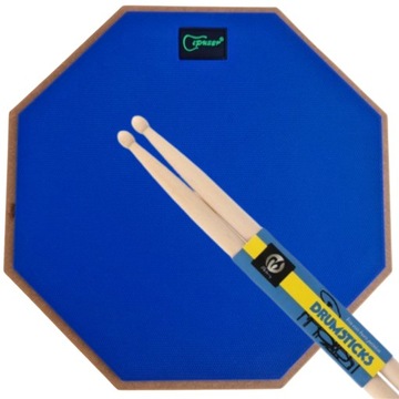 Pad perkusyjny do ćwiczeń ćwiczeniowy blue 30 cm +pałeczki pałki perkusyjne