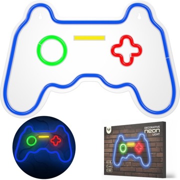 Neon LED gamepad game pad do gry lampka ze ściemniaczem kolorowa gamingowa