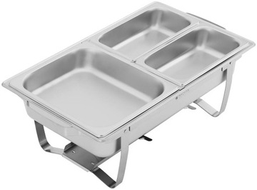 Баня-фуршет для блюд с нагревательной пастой 1/2 GN + 2x 1/4