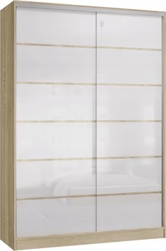 Szafa przesuwna 2D 110 x 250 SONOMA LACOBEL BIAŁY