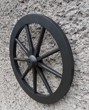 Колесо от телеги, деревянное колесо, 52 см, бук, черно-белое