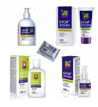 ZESTAW STOP DEMODEX szampon balsam mydło żel