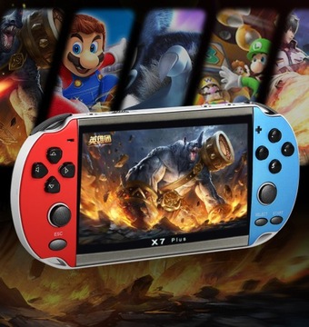 ПОРТАТИВНАЯ КОНСОЛЬ X7 PLUS, 1000 РЕТРО-ИГР, НАУШНИКИ AUX MINI PSX, 8 ГБ, 5,1 ДЮЙМА