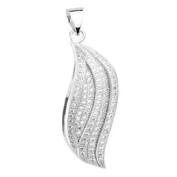 DIY copper zircon leaf shape pendant