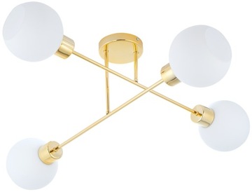 LAMPA WiSZĄCA SUFITOWA PLAFON ŻYRANDOL ZŁOTA KULE