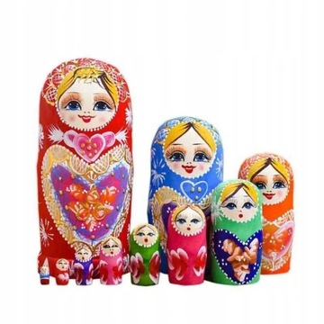 10 warstw drewnianych Matrioszka