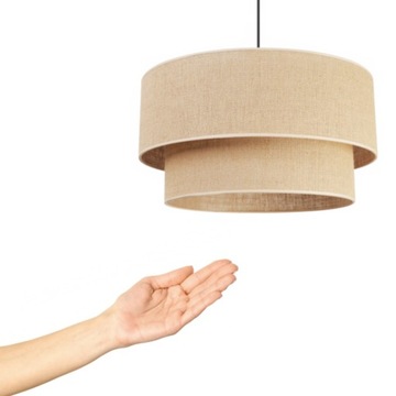 Wisząca Lampa Żyrandol sUFITOWY ABAŻUR 45cm JUTA
