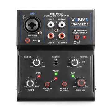 Музыкальный микшер Vonyx с комбинированным разъемом USB/XLR