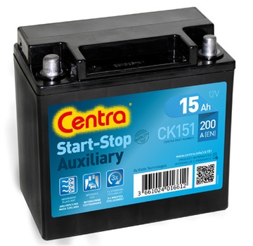 АКУМУЛЯТОР AGM CK151 CENTRA 15AH 200A 12V ЛІВА+ START-STOP 