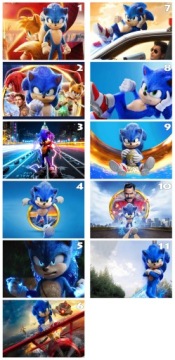 Наклейки на стену детские постер SONIC 100x70