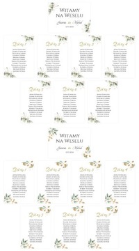 План гостевого стола, свадебная доска, А4, 8 шт.