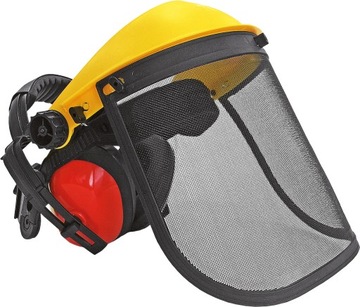 PRZYŁBICA DO KOSZENIA TRAWY Z NAUSZNIKAMI OSŁONA TWARZY