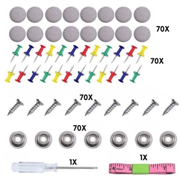 РЕМКОМПЛЕКТ ДЛЯ РЕГЕНЕРАЦИИ НАКЛАДОК ГОЛОВКИ АВТОМОБИЛЯ 70 шт.