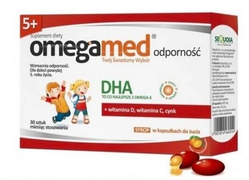 OmegaMed Odporność 5+ syrop w kapsułkach do żucia DATA :10/2024