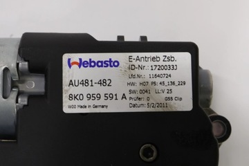 AUDI A4 B8 MOTOREK STŘEŠNÍHO OKNA 8K0959591A