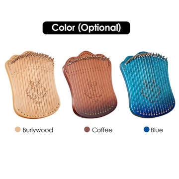 17-струнная арфа-лира портативная из массива бука